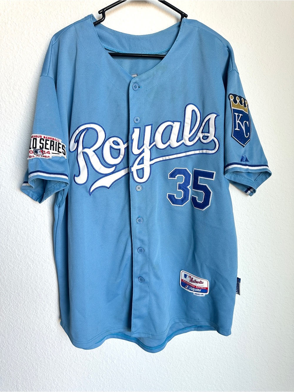 Kansas City Royals Eric Hosmer #35 Majestic Jersey Men’s XL‎ 50 Stitched